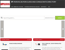 Tablet Screenshot of parkingbuyersguideandconsultantsdirectory.com